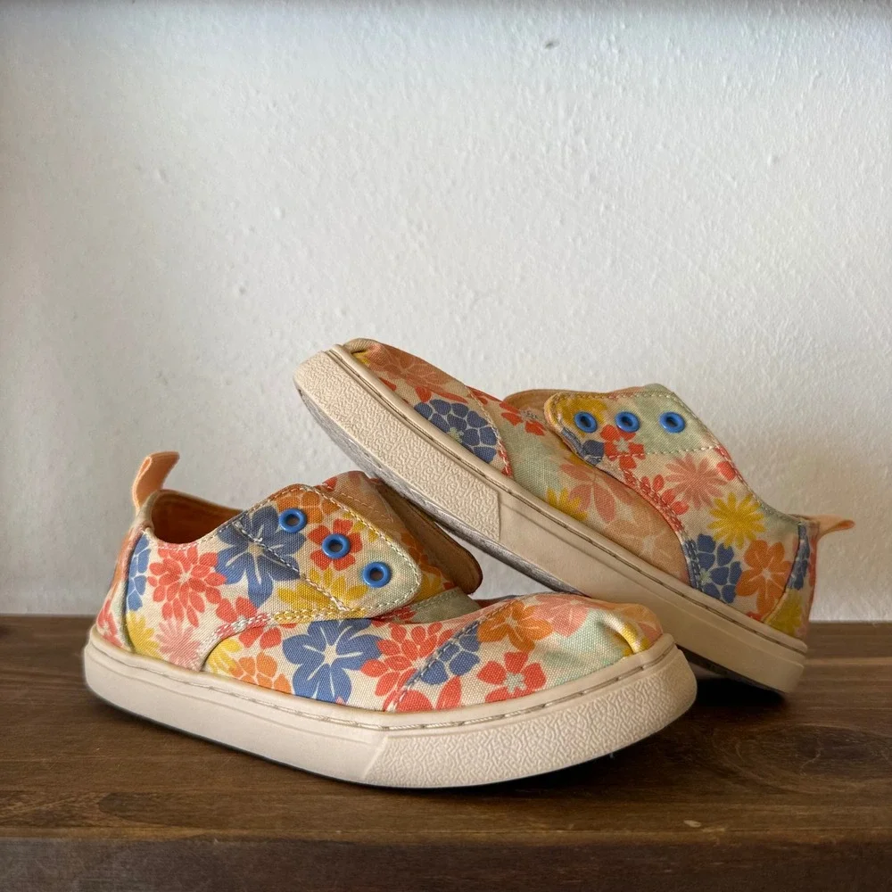 TOMS Alpargata Resident Floral Slip On Sneakers Little Kids Size 11 Canvas
